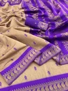 Tew Kalyani Cotton With Gold Jari Silk Saree